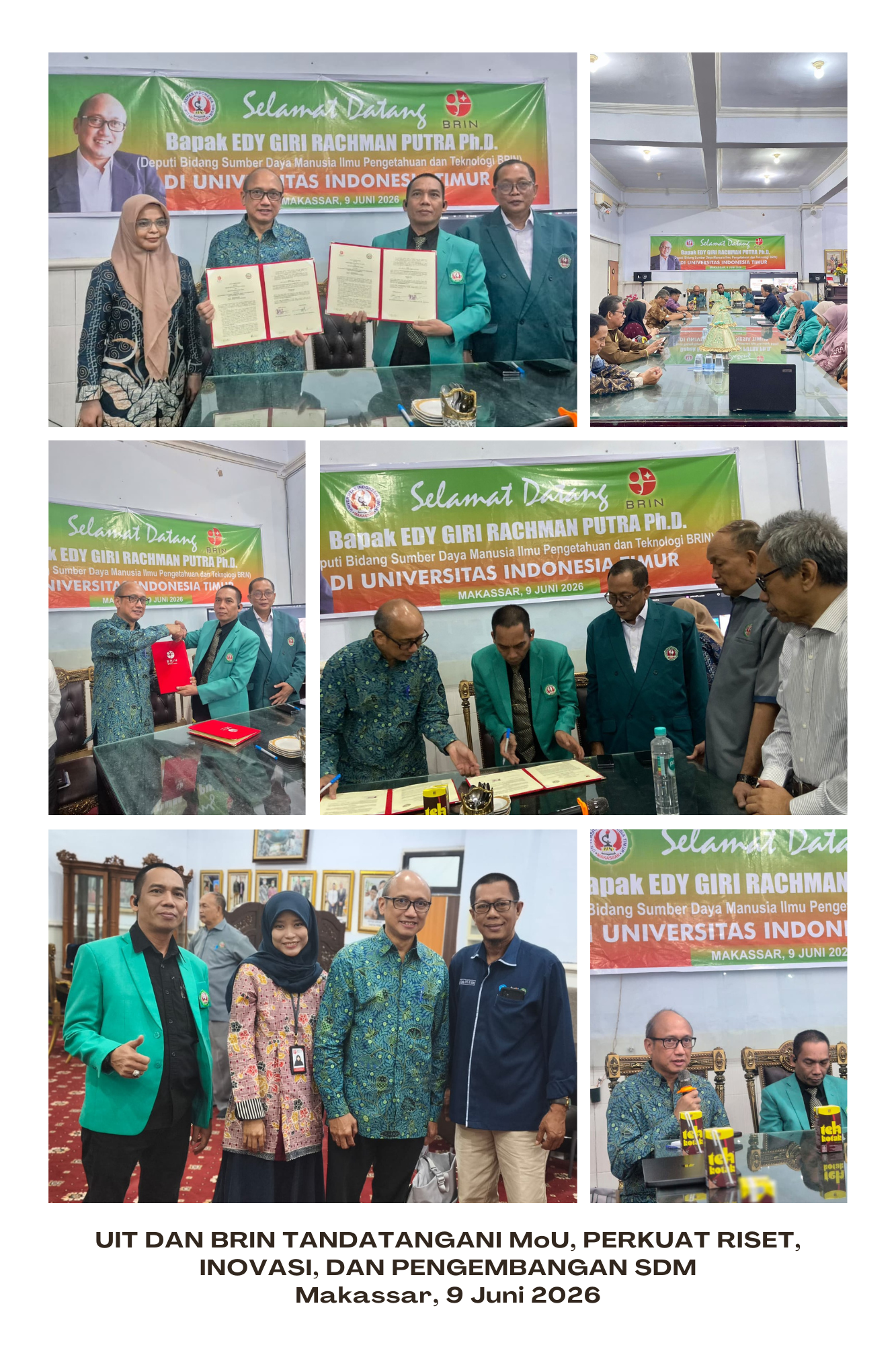 UIT : MoU dengan BRIN, memperkuat riset, inovasi, dan pengembangan sumber daya manusia (SDM)