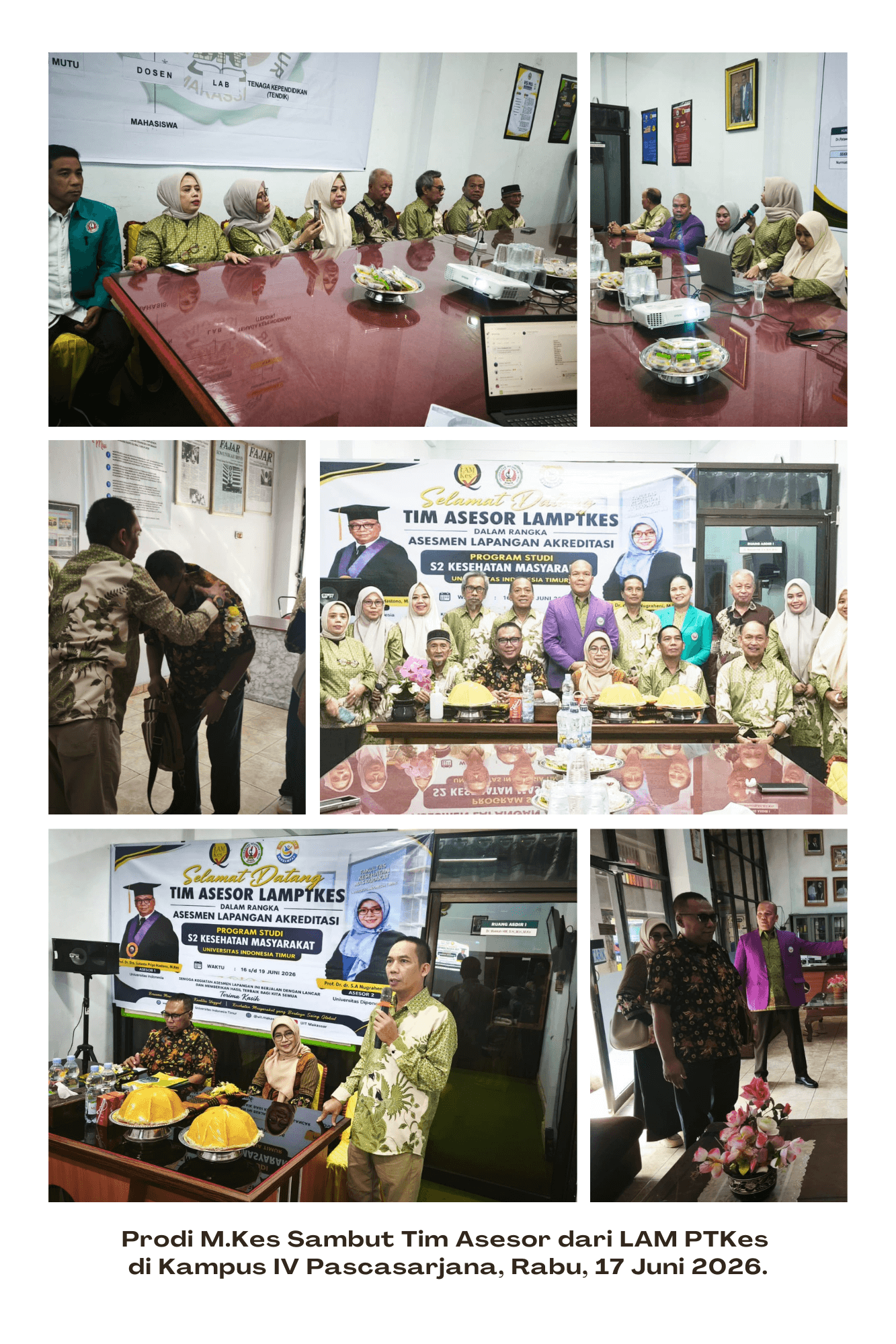UIT : Prodi M.Kes Sambut Tim Asesor dari LAM PTKes di Kampus IV Pascasarjana, Rabu, 17 Juni 2026.